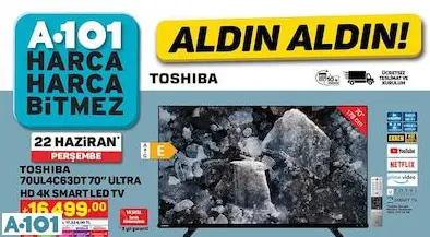 TOSHİBA 70 ULTRA HD 4K SMART LED TV